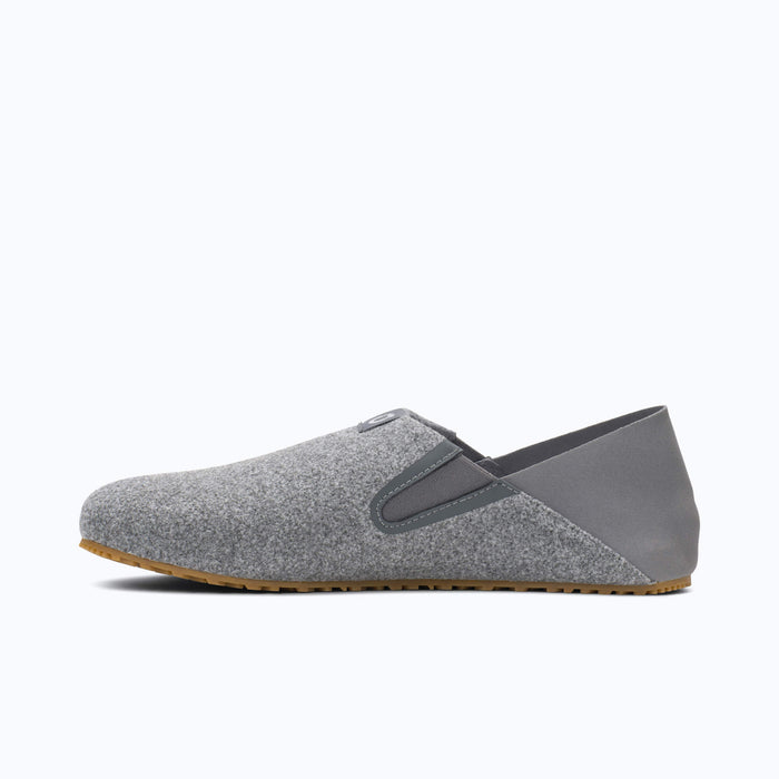 Xero Shoes Pagosa Men Slipper in Light Gray with Toe Facing Left