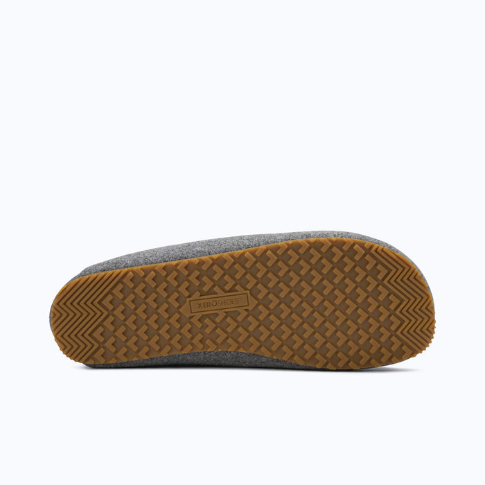 Xero Shoes Pagosa Men Slipper Outsole in Brown with Toe Facing Right