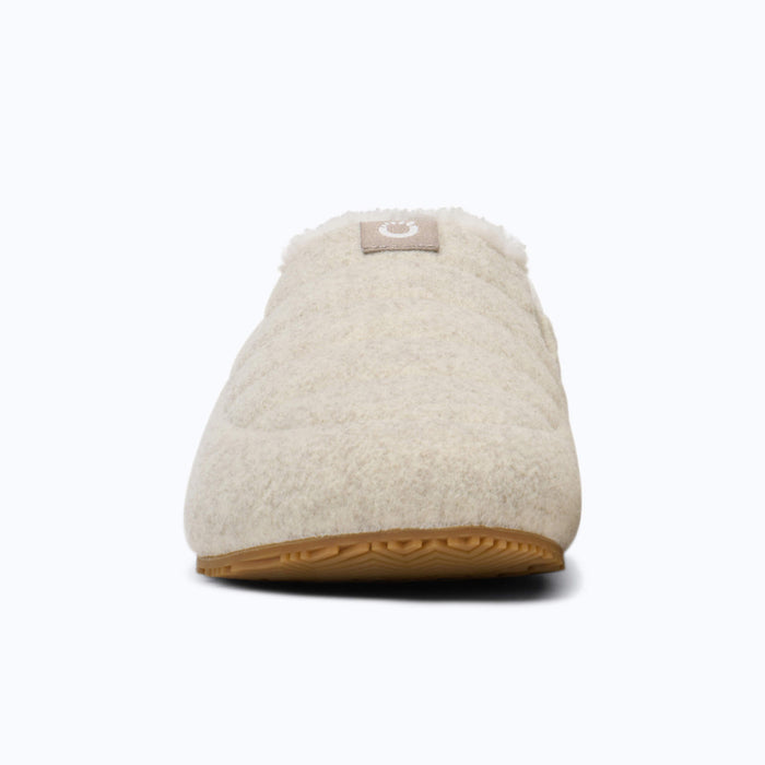 Xero Shoes Pagosa Cozy Women Slipper in Cream with Toe Facing Front