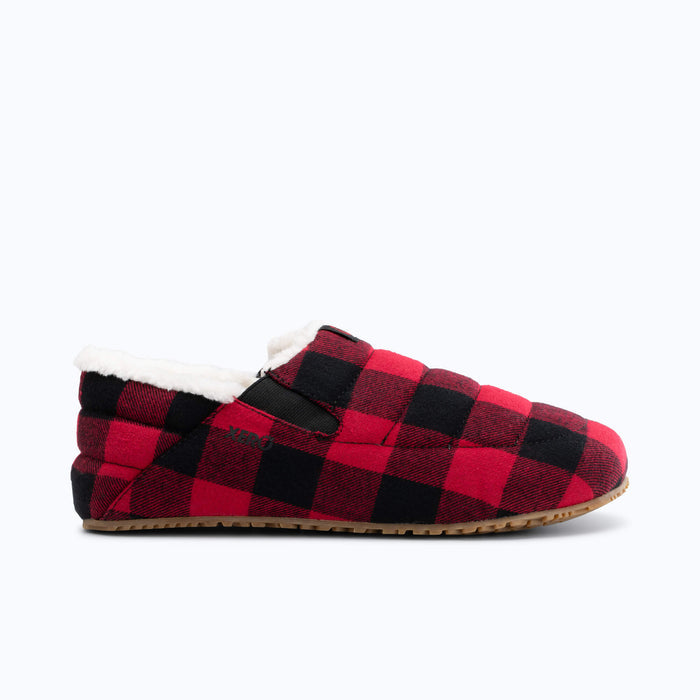 Xero Shoes Pagosa Cozy Women Slipper in Red/Black with Toe Facing Right