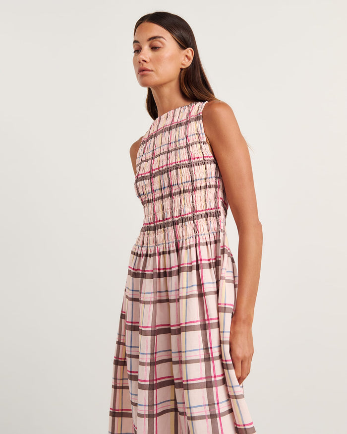 JAG painterly dress check