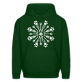 Paw Snowflake Classic Hoodie - forest green