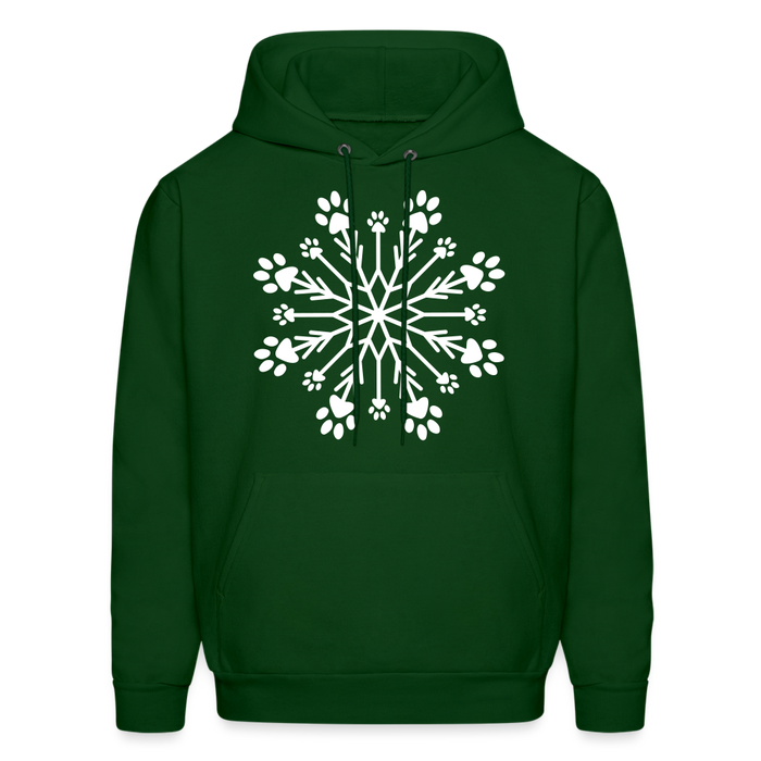 Paw Snowflake Classic Hoodie - forest green
