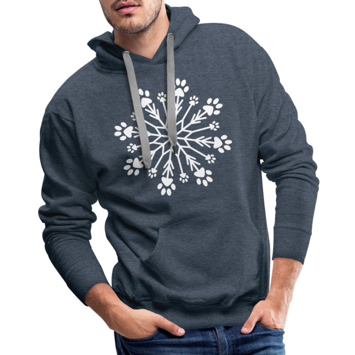 Paw Snowflake Classic Premium Hoodie - heather denim