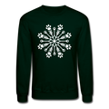 Paw Snowflake Classic Sweatshirt - forest green