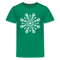 Paw Snowflake Kids' Premium T-Shirt - kelly green