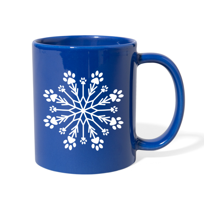 Paw Snowflake Mug - royal blue