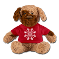 Paw Snowflake Plush Dog - red