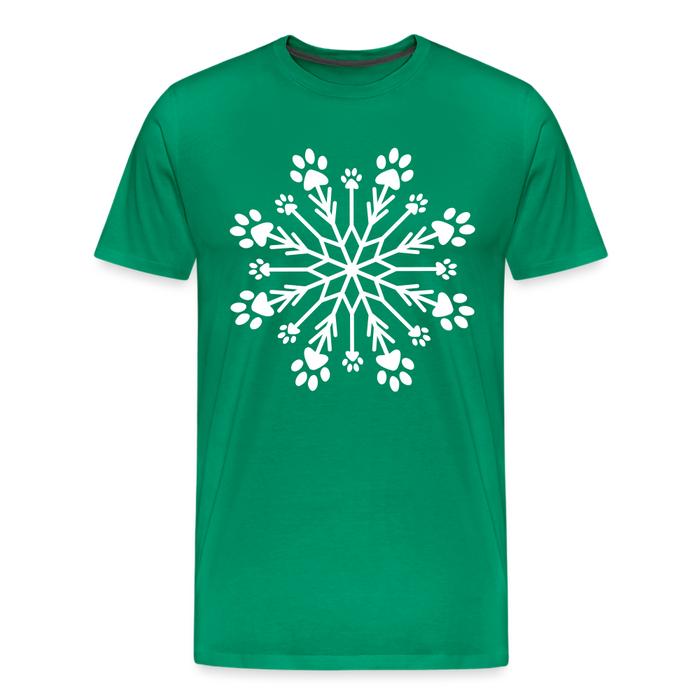 Paw Snowflake Premium T-Shirt - kelly green