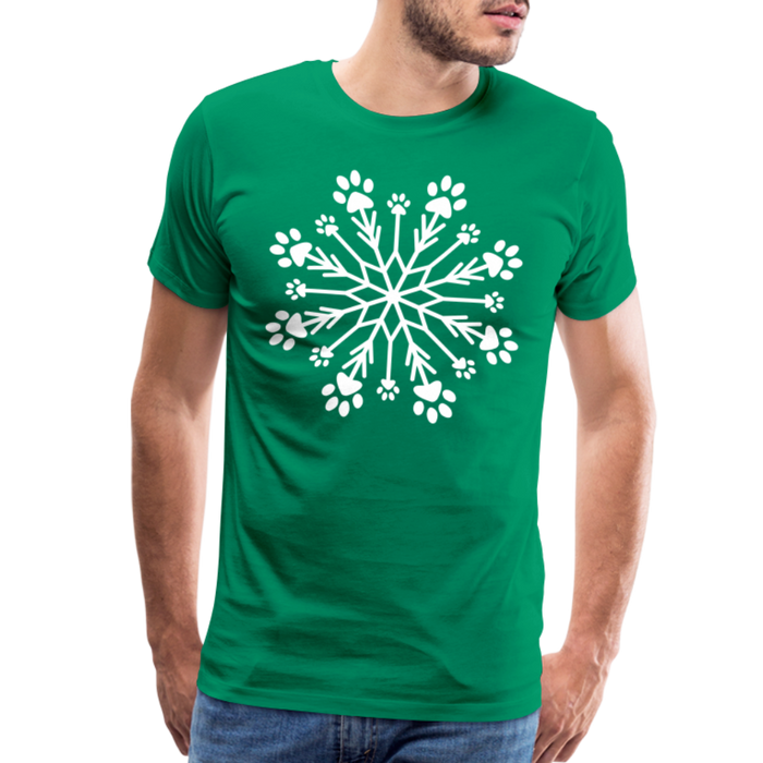 Paw Snowflake Premium T-Shirt - kelly green
