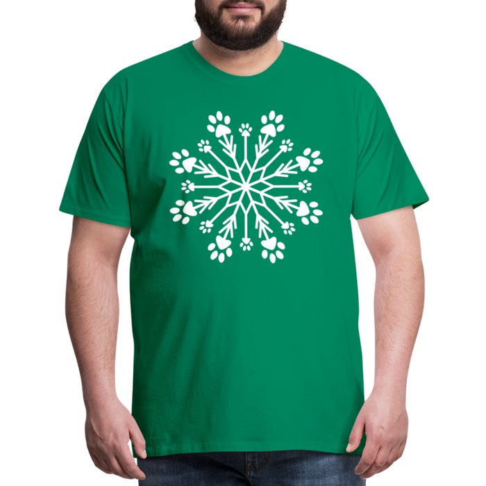 Paw Snowflake Premium T-Shirt - kelly green