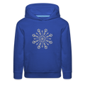 Paw Snowflake Sparkle Print Kids‘ Premium Hoodie - royal blue