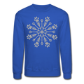 Paw Snowflake Sparkle Print Sweatshirt - royal blue