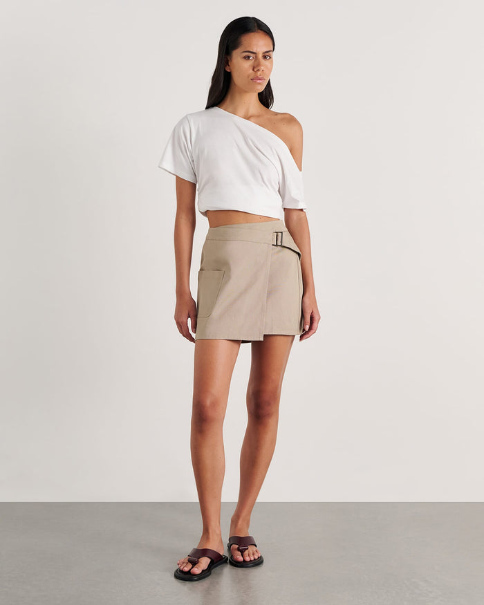 Pia Canvas Wrap Skirt