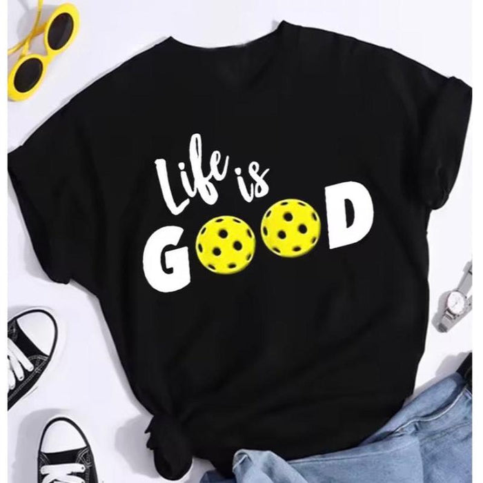 Pickleball Life is Good Tee - Black