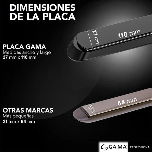 Plancha De Pelo Gama Lumine 235° Digital Con Funda Negro
