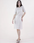 Pointelle Half Sleeve Tunic/Cover Up Beige by Original USA