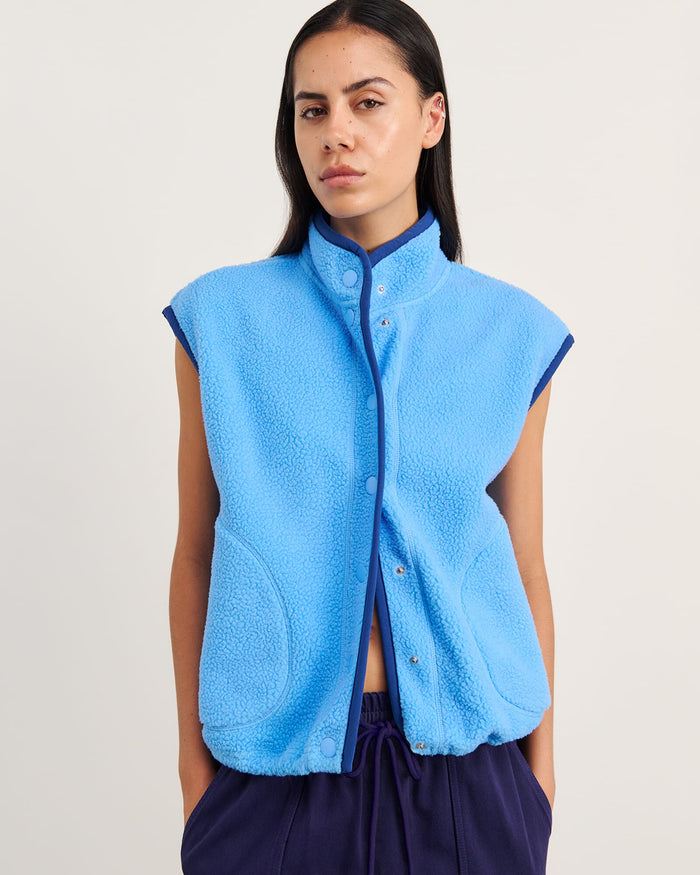 JAG polar fleece vest belleblue