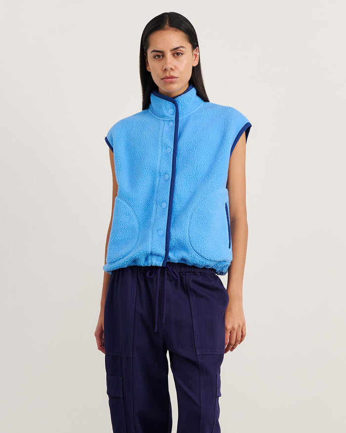 JAG polar fleece vest belleblue