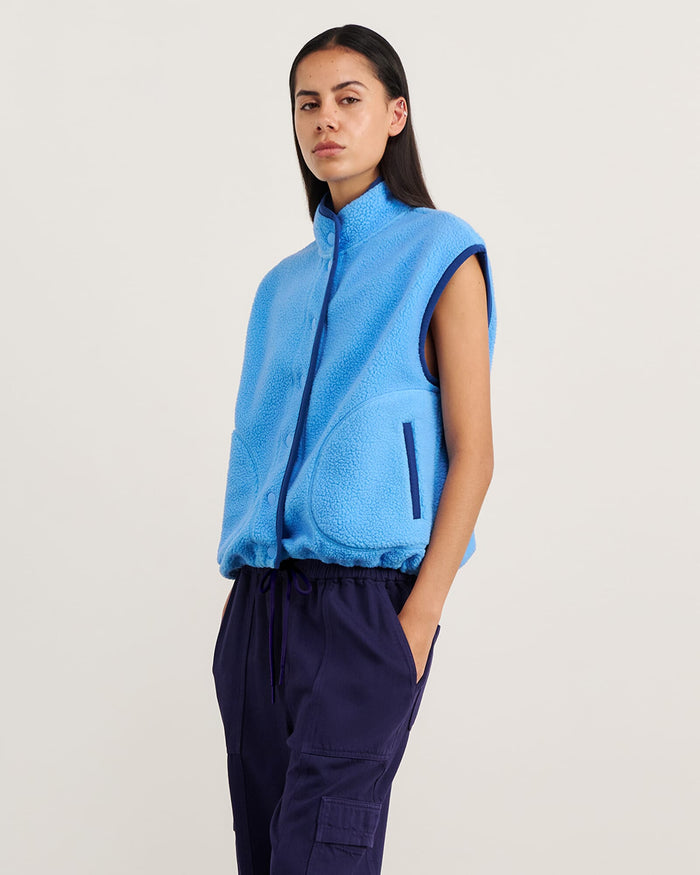 JAG polar fleece vest belleblue