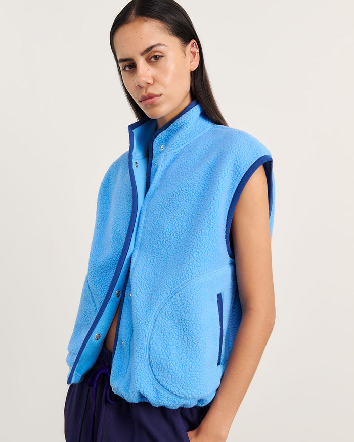 JAG polar fleece vest belleblue