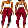 Project Formula SculptFit High Waist Gym Set – White & Burgundy