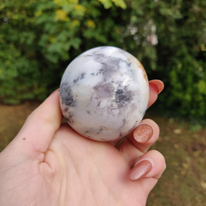 Purple Dendritic Opal  Palm Stone (#8)