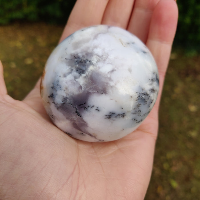 Purple Dendritic Opal  Palm Stone (#8)