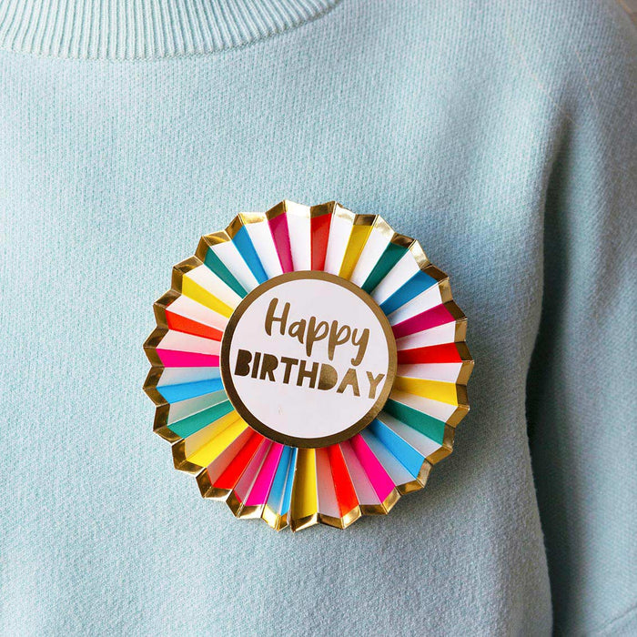 Rainbow Happy Birthday Badge | Birthday Party | - Posh West Boutique