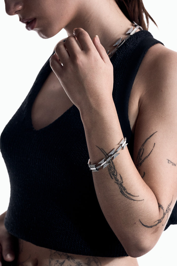 DARKAI Razor Wire Bracelet on Female Model