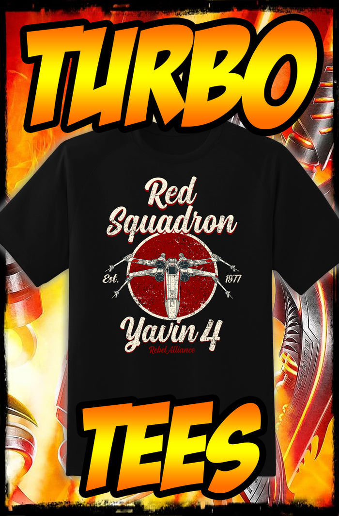 RED SQUADRON - YAVIN 4 REBEL ALLIANCE - NEW POP TURBO TEE!