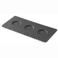 Revol Basalt Rectangular Tray with 3 Indents - 9.75" x 4.75" x 0.25" - Slate