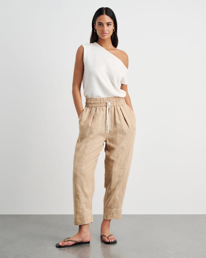 JAG sabine linen pull on pant sand