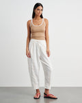 JAG sabine linen pull on pant white