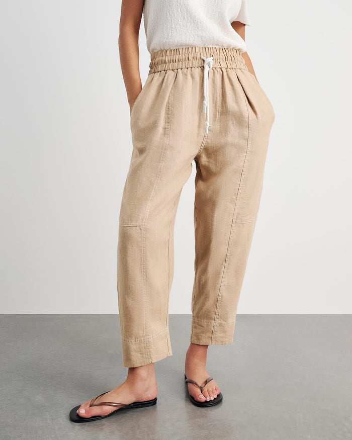 JAG sabine linen pull on pant sand