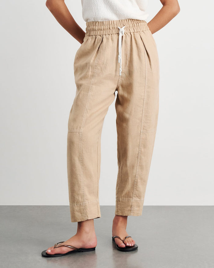 JAG sabine linen pull on pant sand