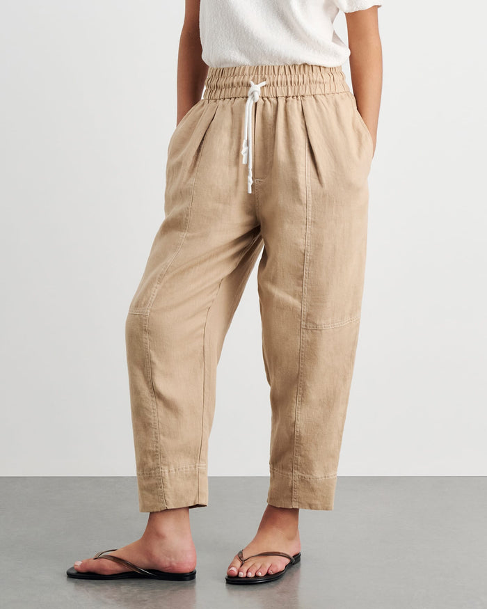 JAG sabine linen pull on pant sand