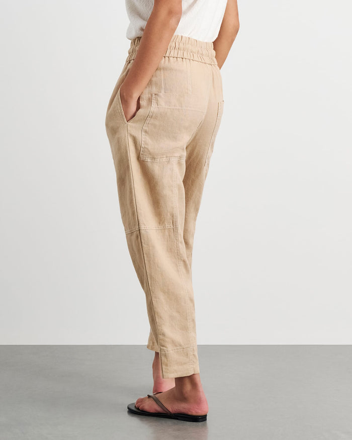 JAG sabine linen pull on pant sand