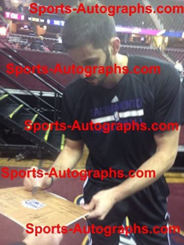 Sacramento Kings 2014-15 Team Autographed Signed Basketball Floorboard Round Logo