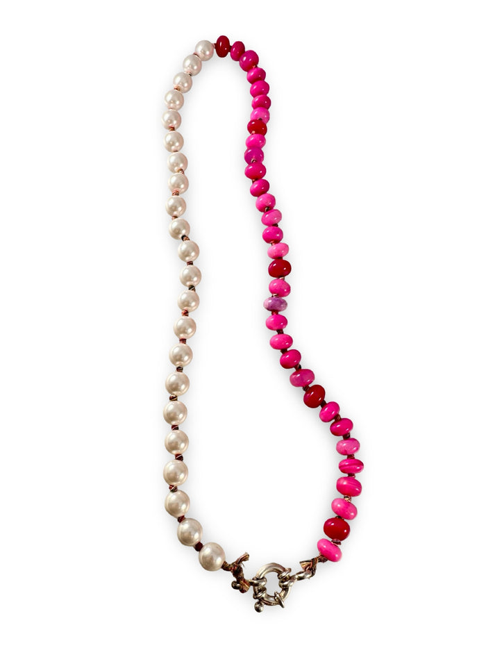**SALE ** Large Pearl and Peruvian Opal Necklaces