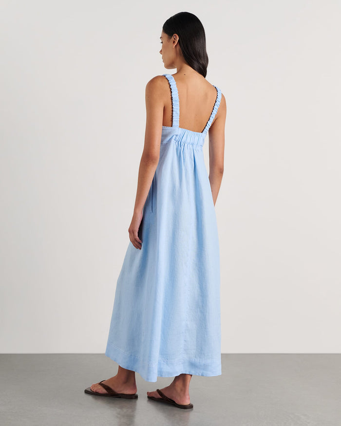Sara Linen Midi Dress