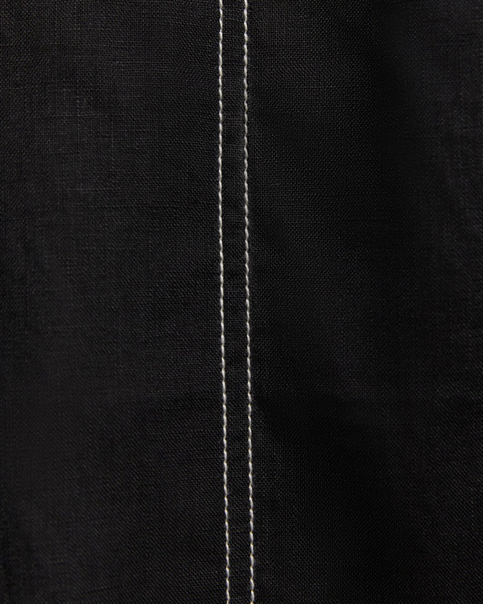JAG sara linen midi dress black