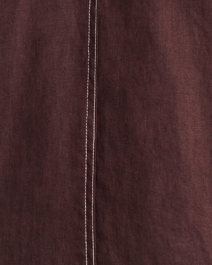Sara Linen Midi Dress
