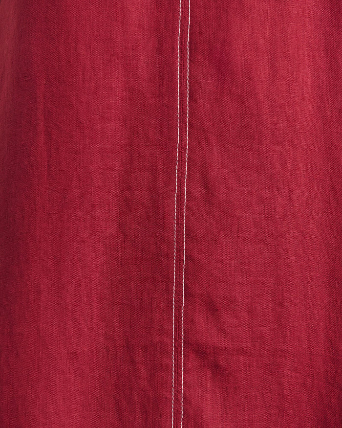 JAG sara linen midi dress burgundy