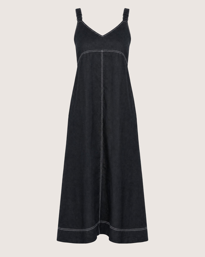 Sara Linen Midi Dress
