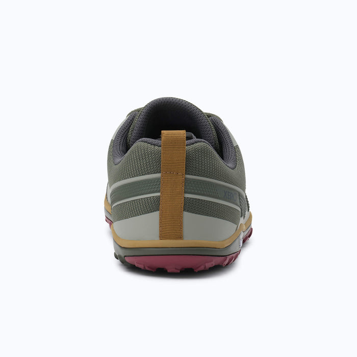 Rear View of Xero Shoes Scramble Low EV Men Shoe at Army Green