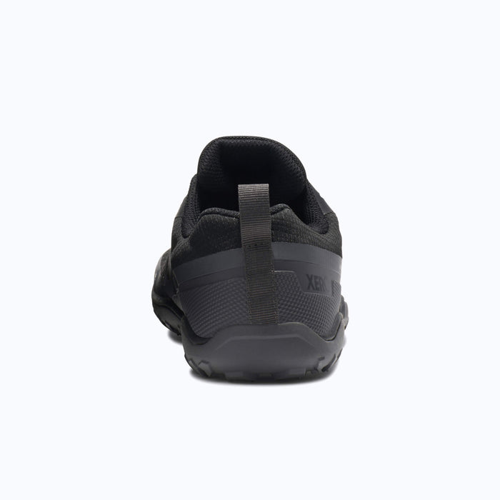 Rear View of Xero Shoes Scramble Trail Low WP Men Shoe at Black