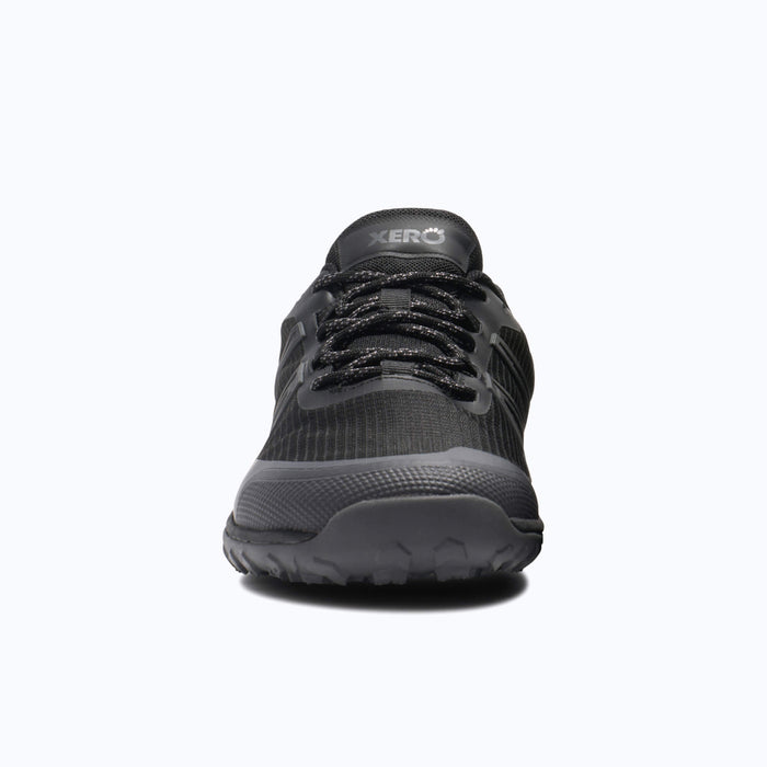 Xero Shoes Scramble Trail Low WP Men Shoe at Black with Toe Facing Front