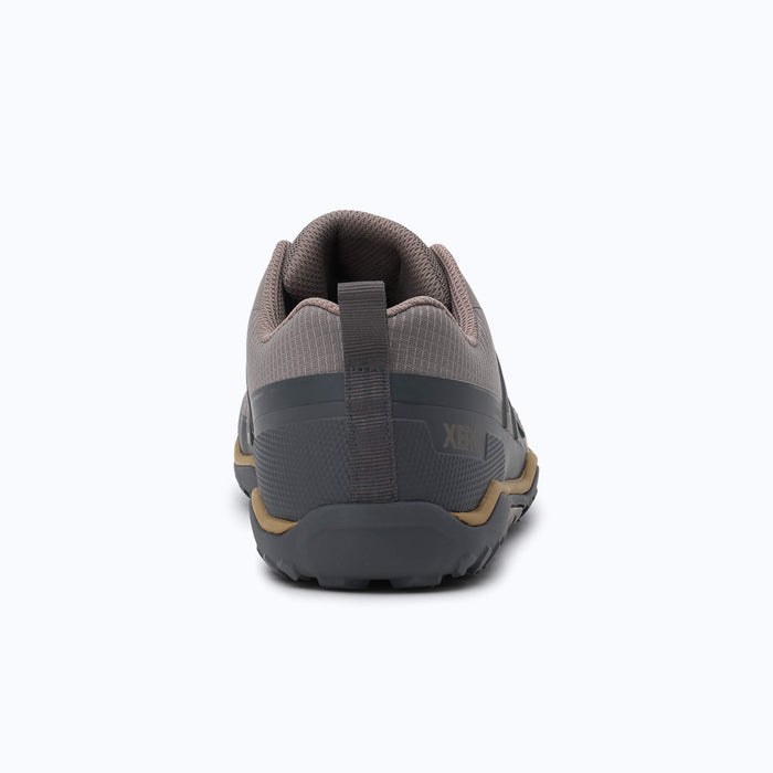 Rear View of Xero Shoes Scramble Trail Low WP Men Shoe Outsole at Asphalt Gray
