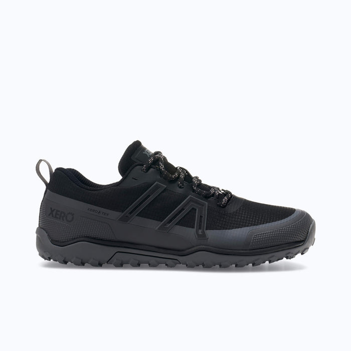 Xero Shoes Scramble Trail Low WP Women Shoe at Black with Toe Facing Right
